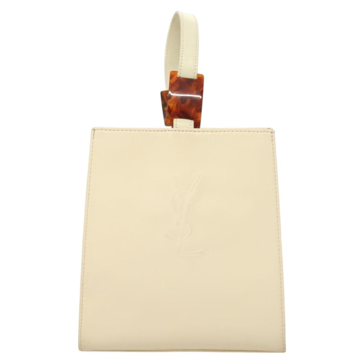 Saint Laurent Vintage Handbag Nylon, BEIGE, NYLON, Handbag