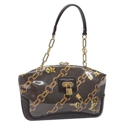 Louis Vuitton Charms Pochette PVC Over Printed Silk, BROWN, CANVAS, Clutche & pouche