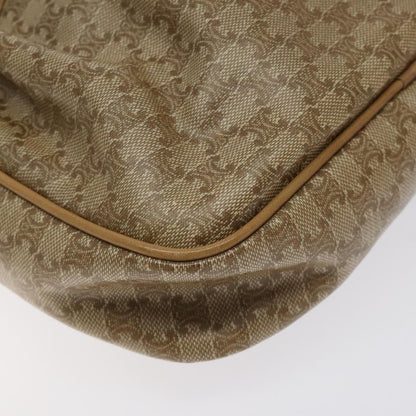 Celine Vintage Macadam Shoulder Bag Macadam Canva  Vinyl, BEIGE, PVC, Shoulder bag