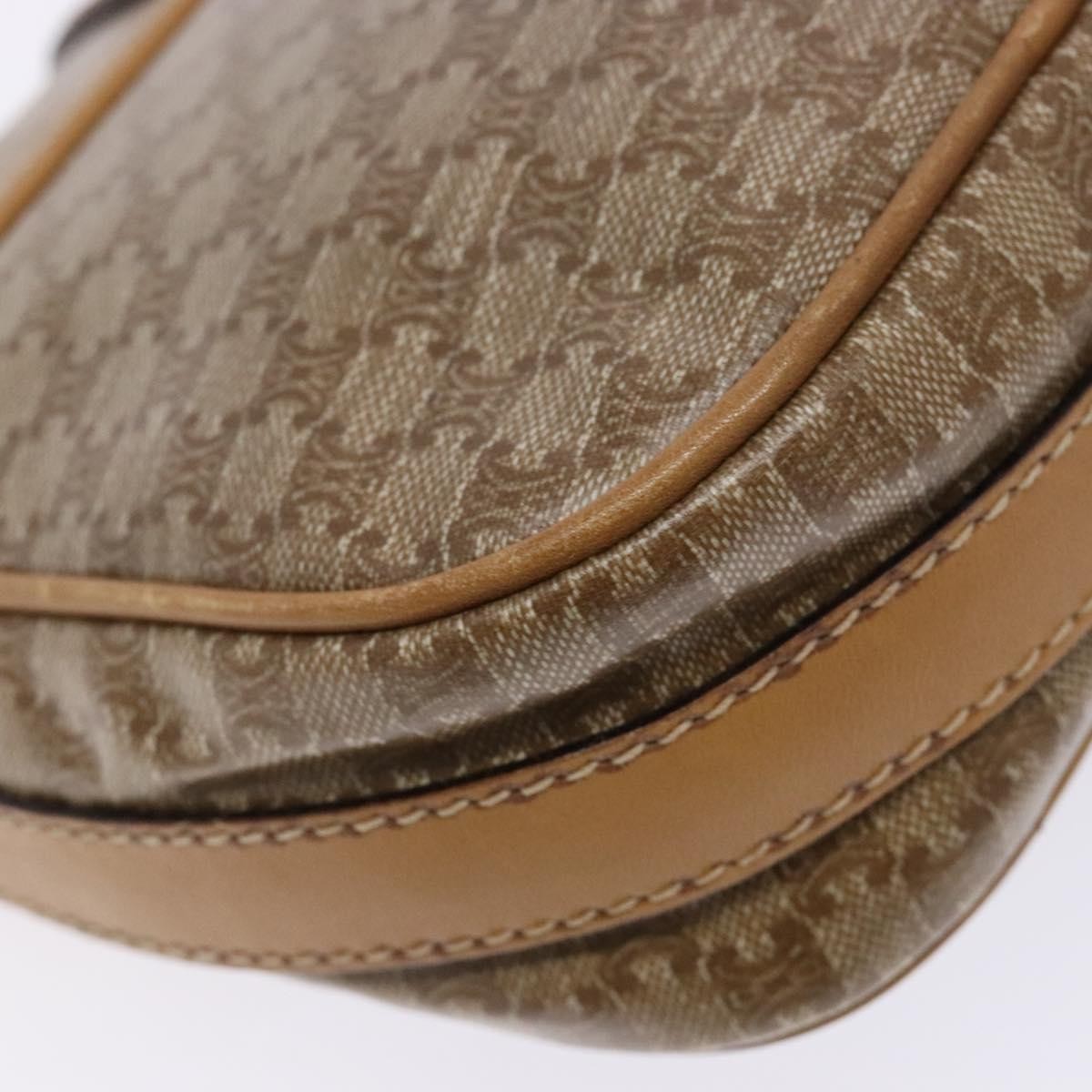 Celine Macadam Shoulder Bag PVC Leather, BEIGE, CANVAS, Shoulder bag