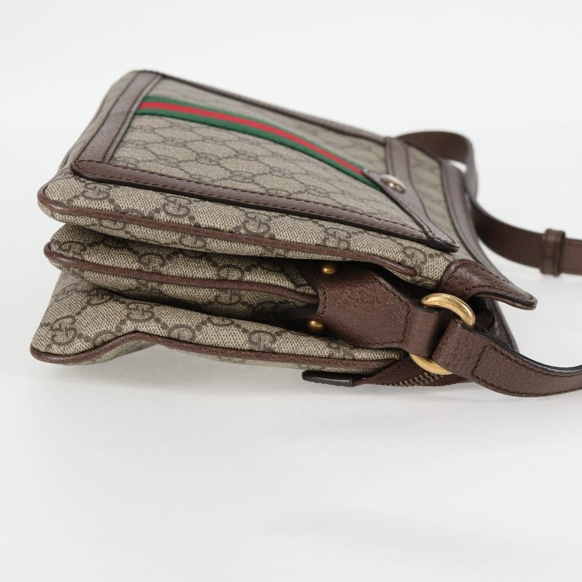 Gucci Ophidia Zip Shoulder Bag GG Coated Canvas, BEIGE, CANVAS, Shoulder bag