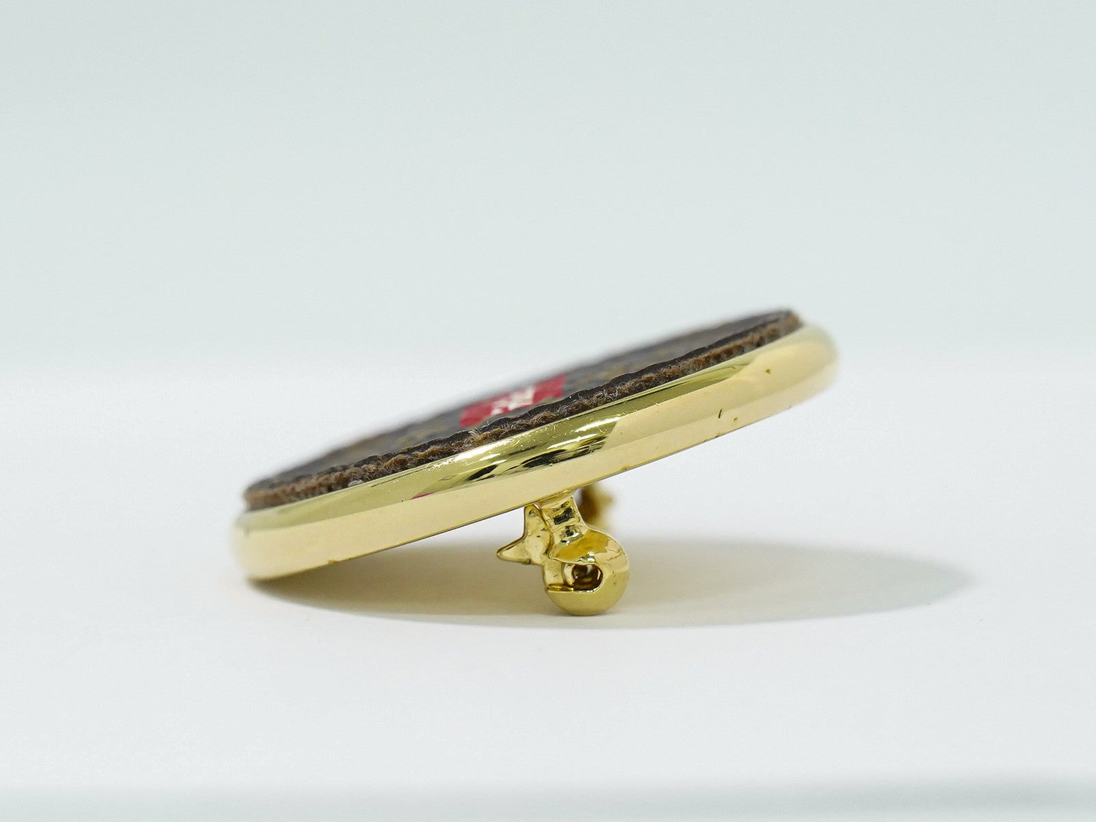 Louis Vuitton Single LV Snowflake Pin Metal, BROWN, GOLD_PLATED, Brooch