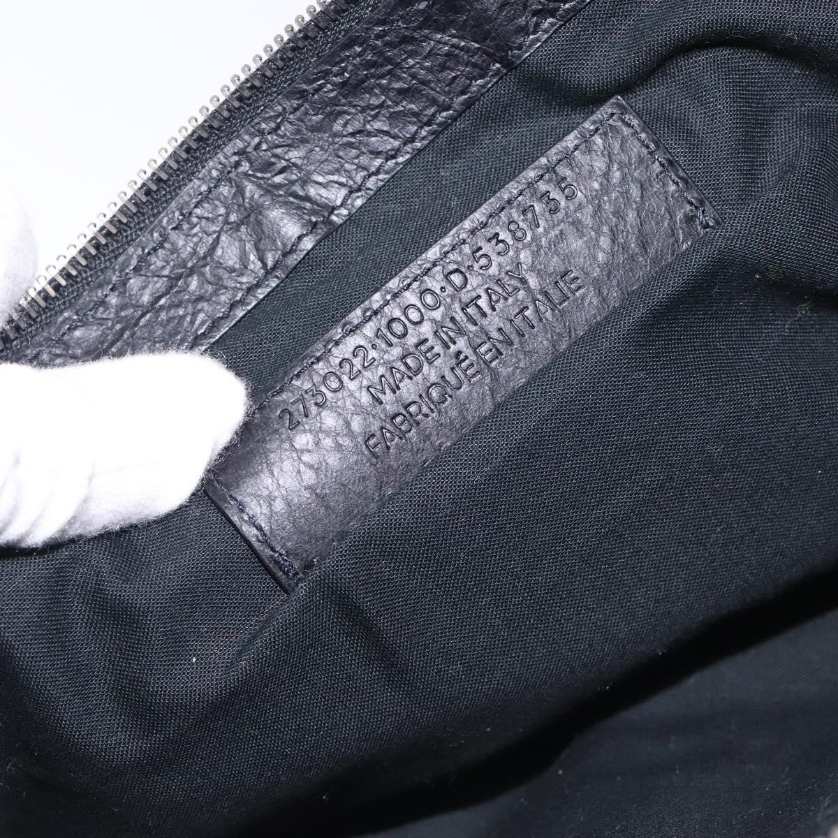 Balenciaga Classic City Clip Pouch Leather, BLACK, LEATHER, Clutche & pouche