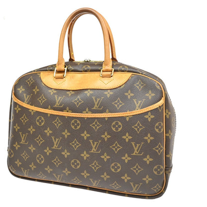 Louis Vuitton Deauville Handbag Monogram Canvas, BROWN, LEATHER, Handbag