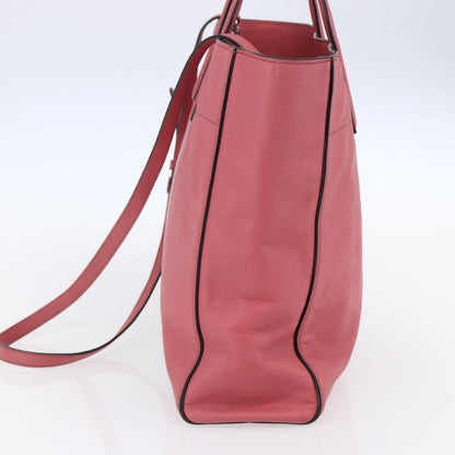 Prada Convertible Soft Shopping Tote Saffiano Leather, PINK, LEATHER, Tote bag