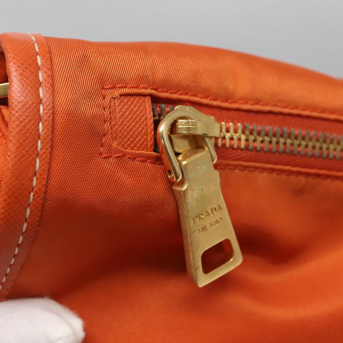 Prada Buckle Messenger Bag Tessuto, ORANGE, NYLON, Crossbody bag