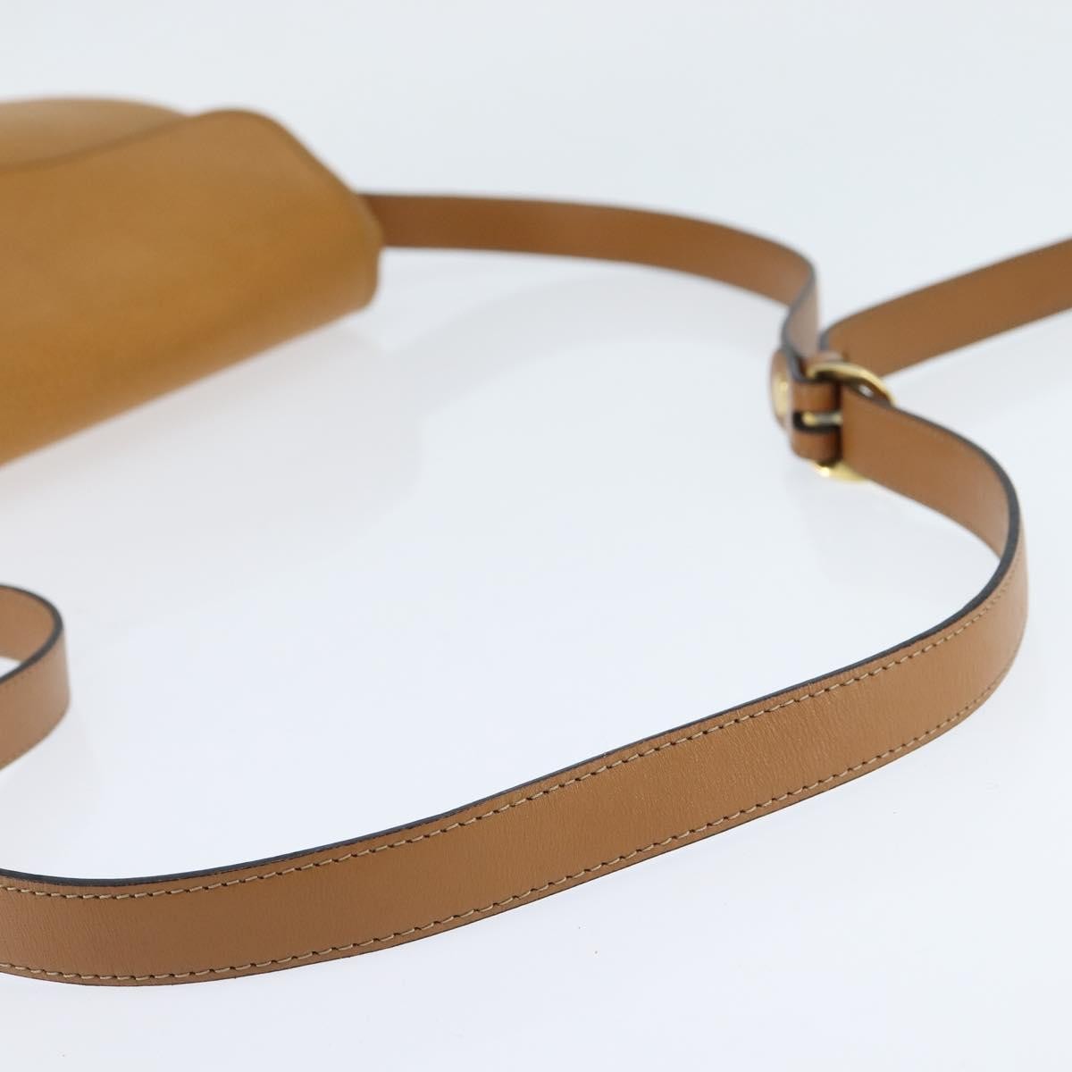 Christian Dior Vintage CD Logo Shoulder Bag Leather, BROWN, LEATHER, Shoulder bag