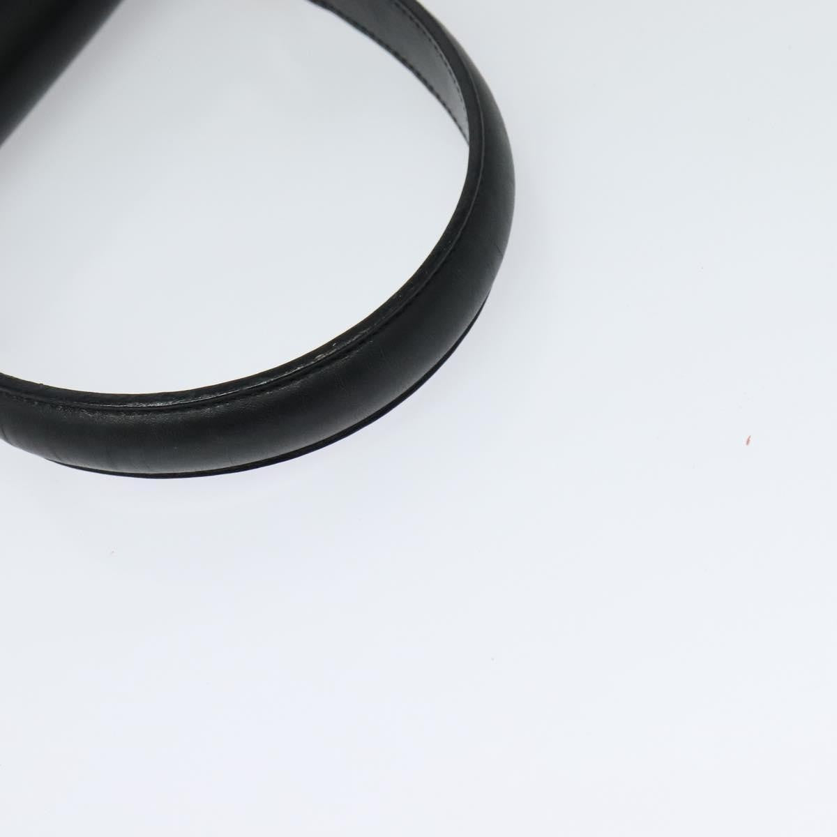 Celine Gancini Handbag Leather, BLACK, LEATHER, Handbag