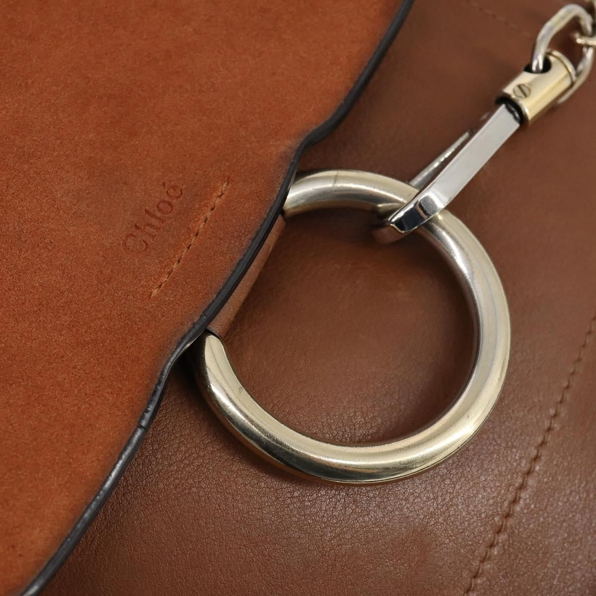 Chloe Faye Backpack Leather and Suede, BROWN, SUEDE, Backpack