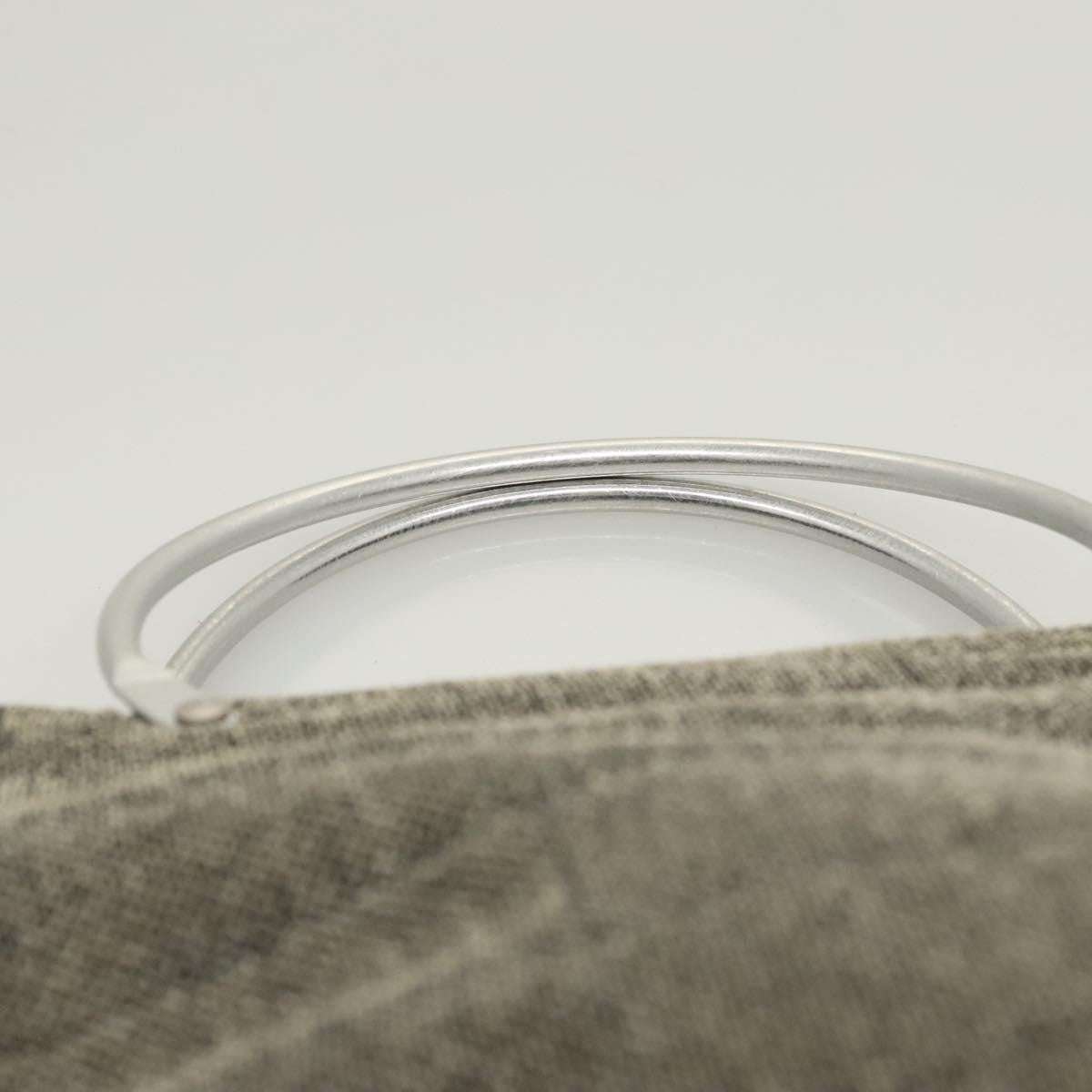 Chanel Vintage Chocolate Bar Tote Quilted Canvas, GRAY, CANVAS, Tote bag