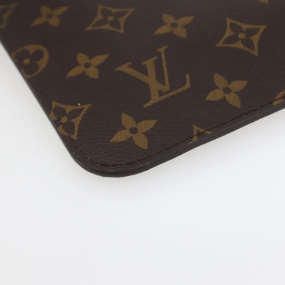 Louis Vuitton Neverfull Pochette Monogram Canvas, BROWN, CANVAS, Tote bag