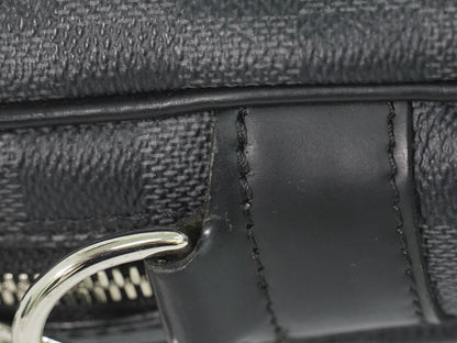 Louis Vuitton Porte-Documents Voyage Briefcase Damier Graphite, Gray, Canvas, Briefcase