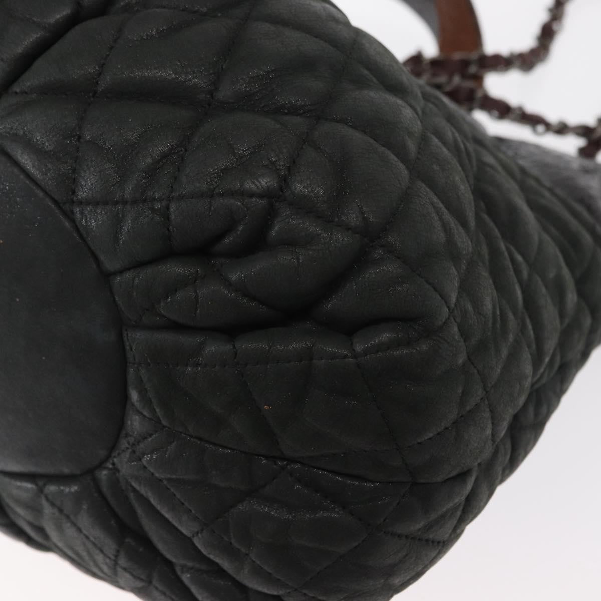 Chanel In The Mix Tote Quilted Iridescent Calfskin, BLACK, LEATHER, Shoulder bag