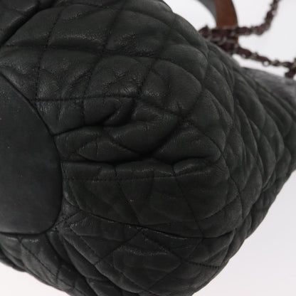 Chanel In The Mix Tote Quilted Iridescent Calfskin, BLACK, LEATHER, Shoulder bag