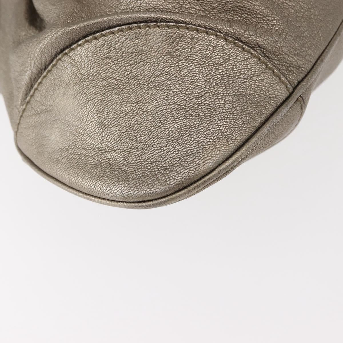 Salvatore Ferragamo Gancini Tote Leather, GOLD, LEATHER, Tote bag