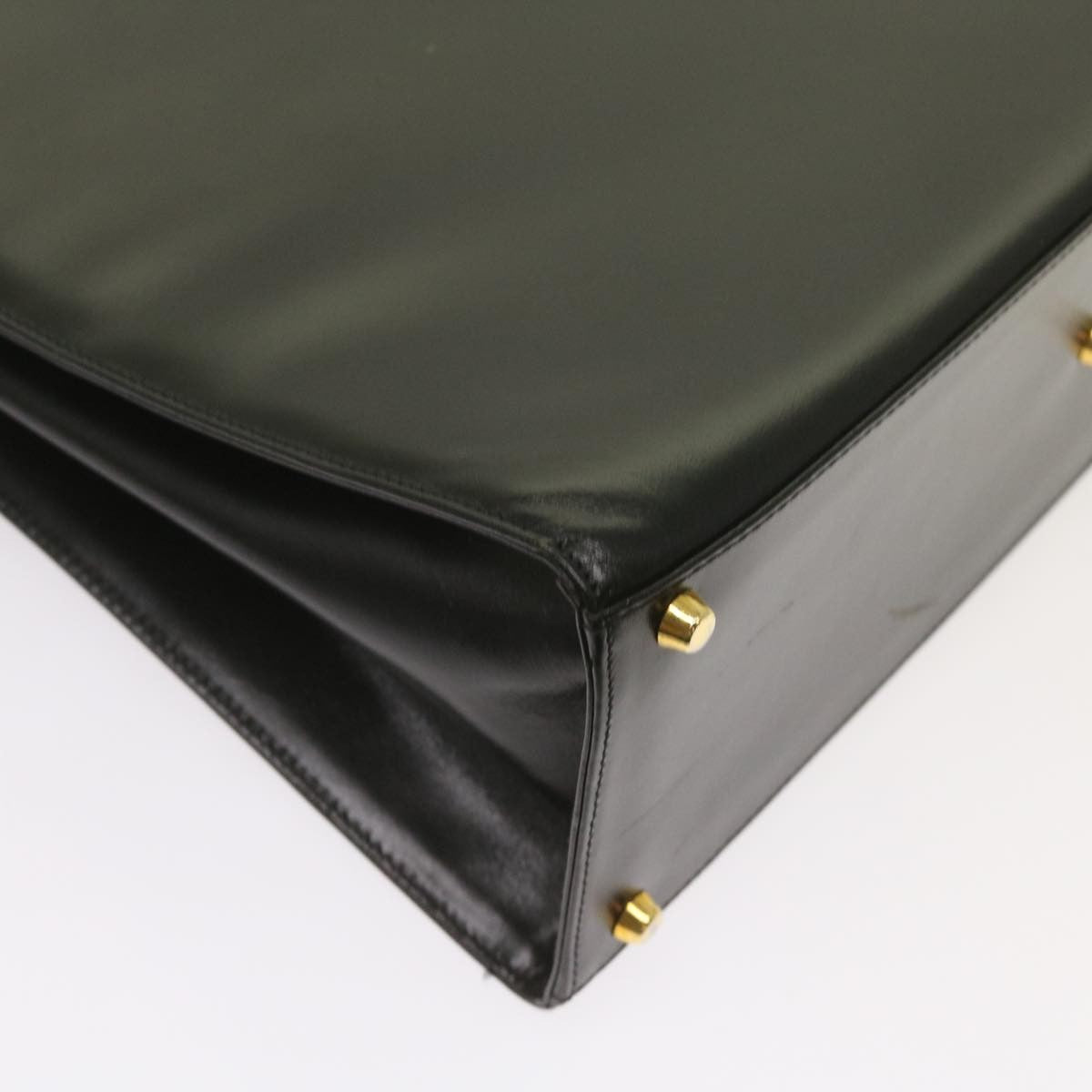 Versace Vintage Convertible Medusa Top Handle Bag Leather, BLACK, LEATHER, Handbag