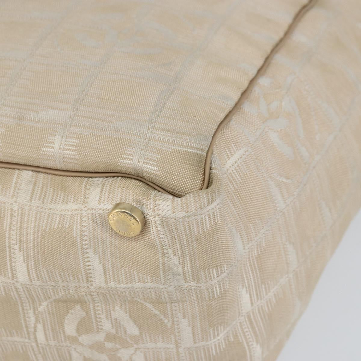 Chanel Travel Line Tote Nylon, BEIGE, NYLON, Tote bag