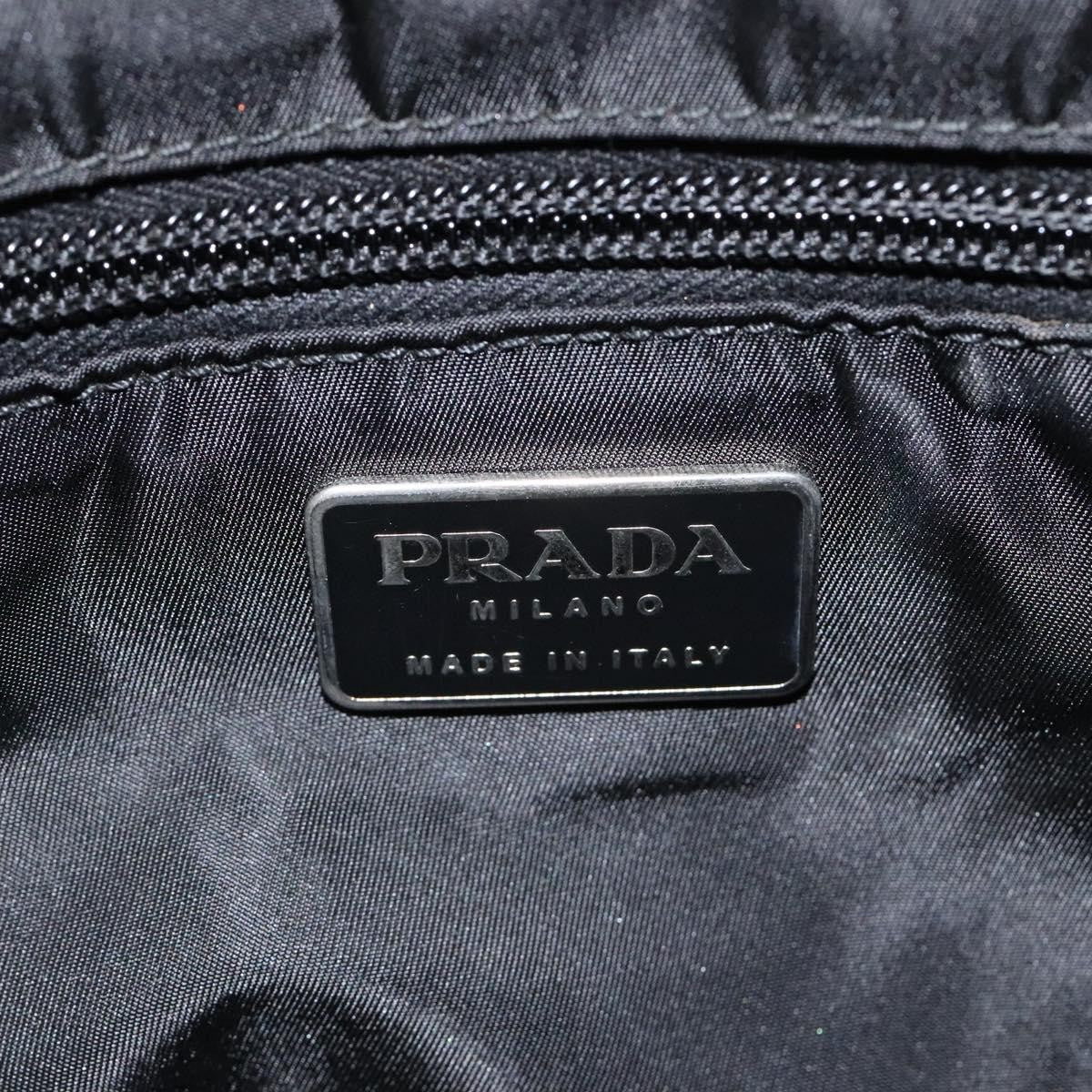Prada Resin Handle Tote Tessuto, BLACK, NYLON, Tote bag