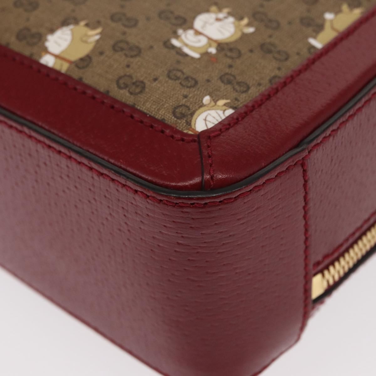 Gucci Doraemon Ophidia Zip Around Camera Bag Printed Mini GG Coated Canvas, BEIGE, CANVAS, Shoulder bag