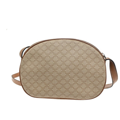 Celine Macadam Shoulder Bag Canvas, BROWN, CANVAS, Shoulder bag