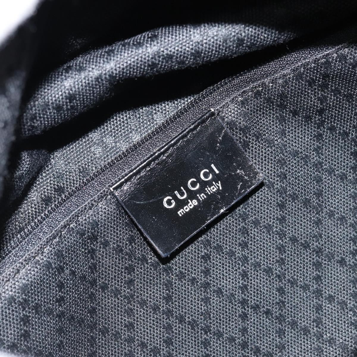 Gucci Vintage Bamboo Handle Bag Leather, BLACK, LEATHER, Handbag