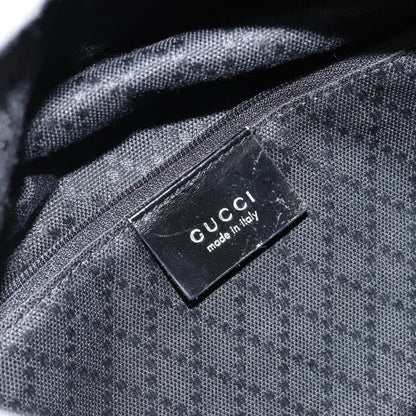 Gucci Vintage Bamboo Handle Bag Leather, BLACK, LEATHER, Handbag