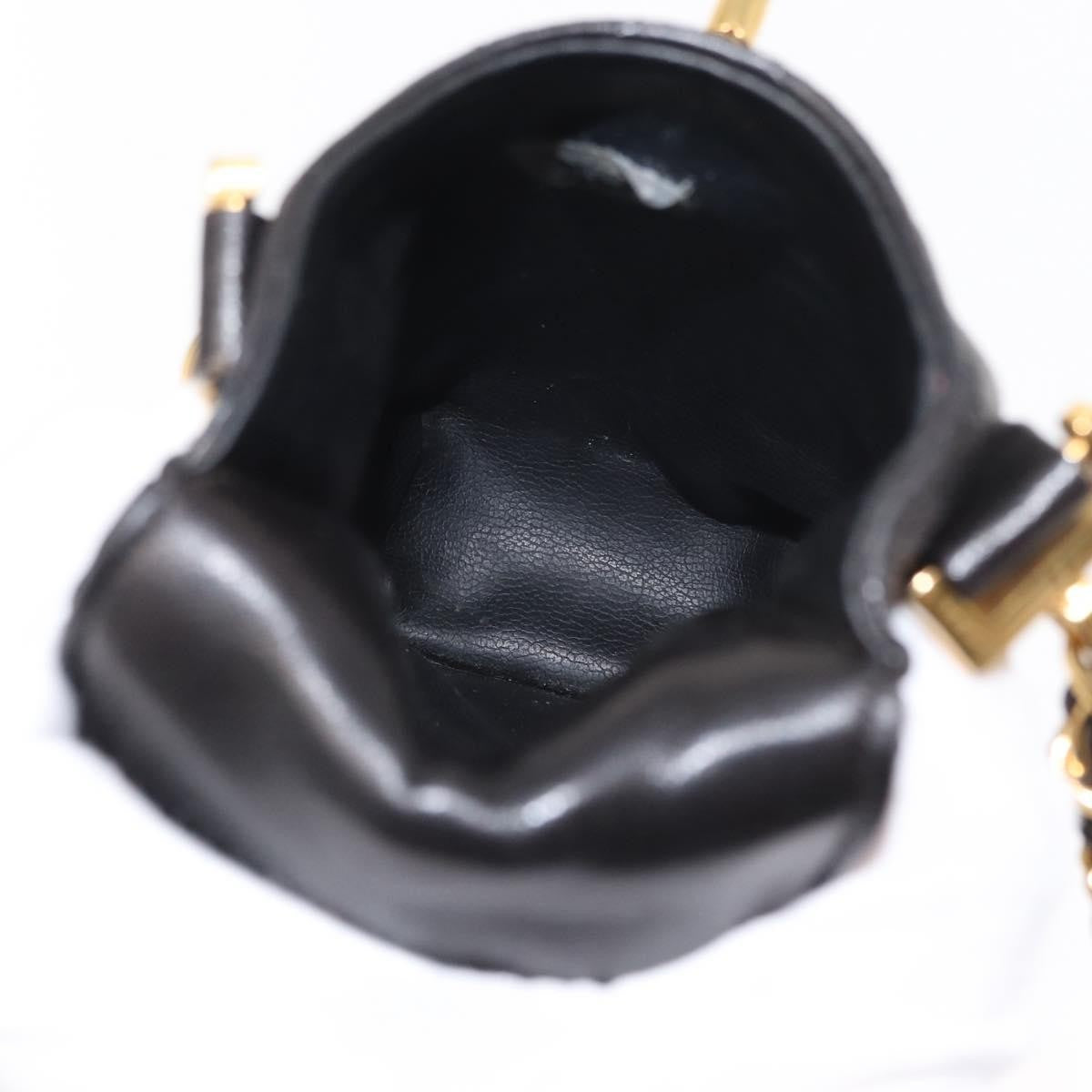 Chanel Chain Shoulder Bag Leather, BLACK, LEATHER, Shoulder bag