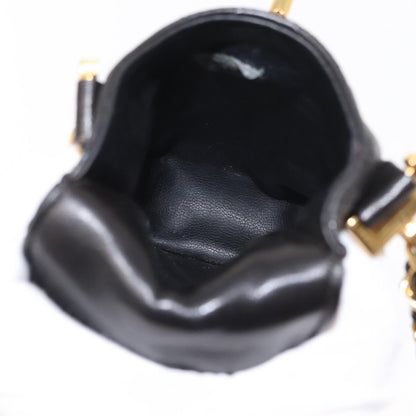 Chanel Chain Shoulder Bag Leather, BLACK, LEATHER, Shoulder bag