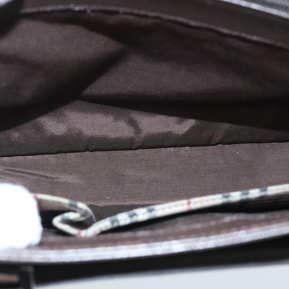 Burberry Vintage Handbag Leather, BROWN, LEATHER, Handbag