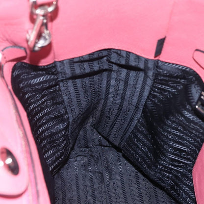 Prada Convertible Soft Shopping Tote Saffiano Leather, PINK, LEATHER, Tote bag