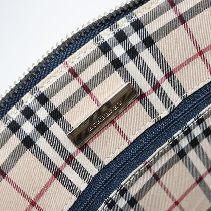 Burberry Vintage Shoulder Bag Leather, NAVY, LEATHER, Shoulder bag