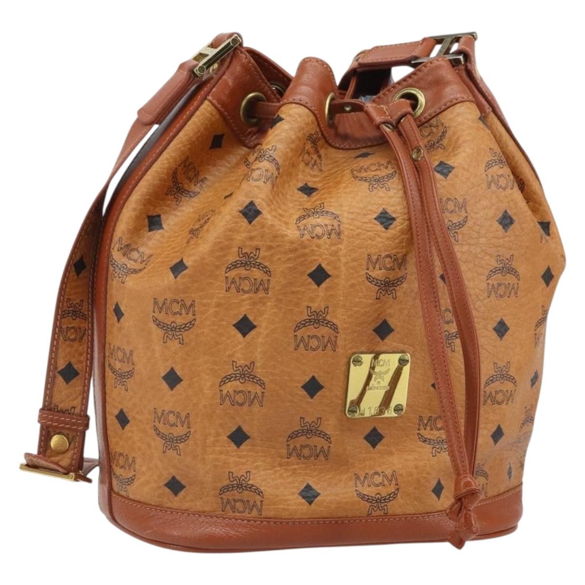 MCM Visetos Shoulder bag PVC, Brown, PVC, Shoulder Bag