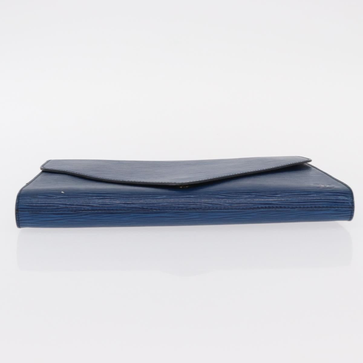 Louis Vuitton Art Deco Clutch Epi Leather, BLUE, LEATHER, Clutche & pouche