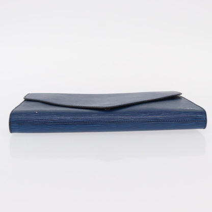 Louis Vuitton Art Deco Clutch Epi Leather, BLUE, LEATHER, Clutche & pouche