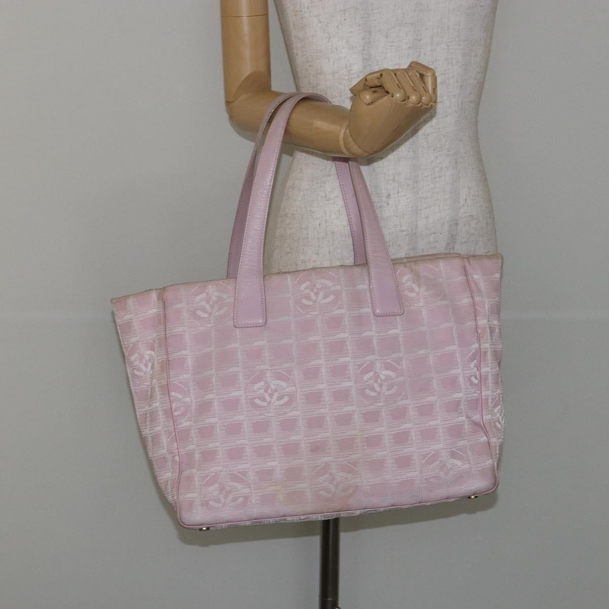 Chanel Travel Line Tote Nylon, PINK, NYLON, Tote bag