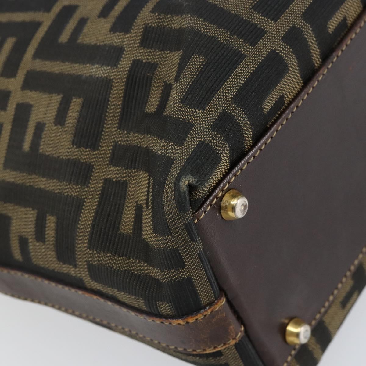 Fendi Vintage Zip Tote Zucca Canvas, BROWN, CANVAS, Tote bag