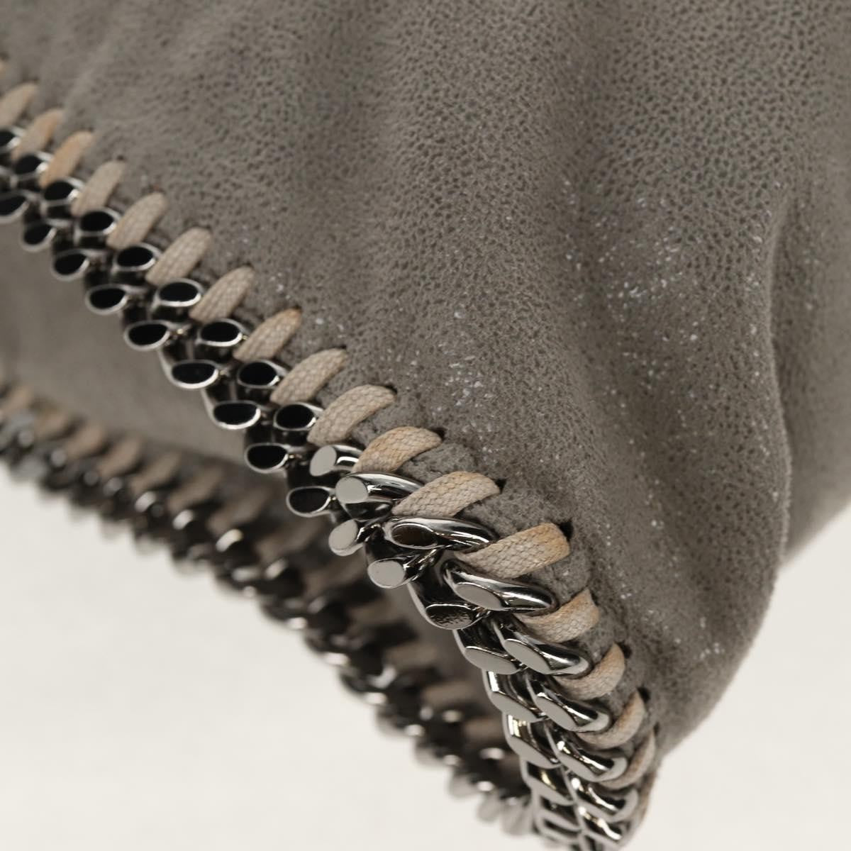 Stella McCartney Falabella Fold Over Bag Faux Leather, GRAY, POLYESTER, Shoulder bag