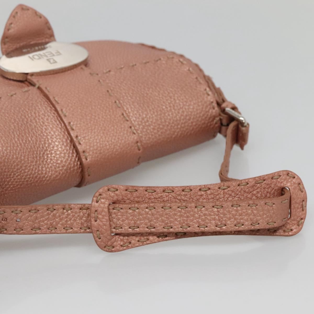 Fendi Vintage Selleria Flap Bag Leather, PINK, LEATHER, Shoulder bag