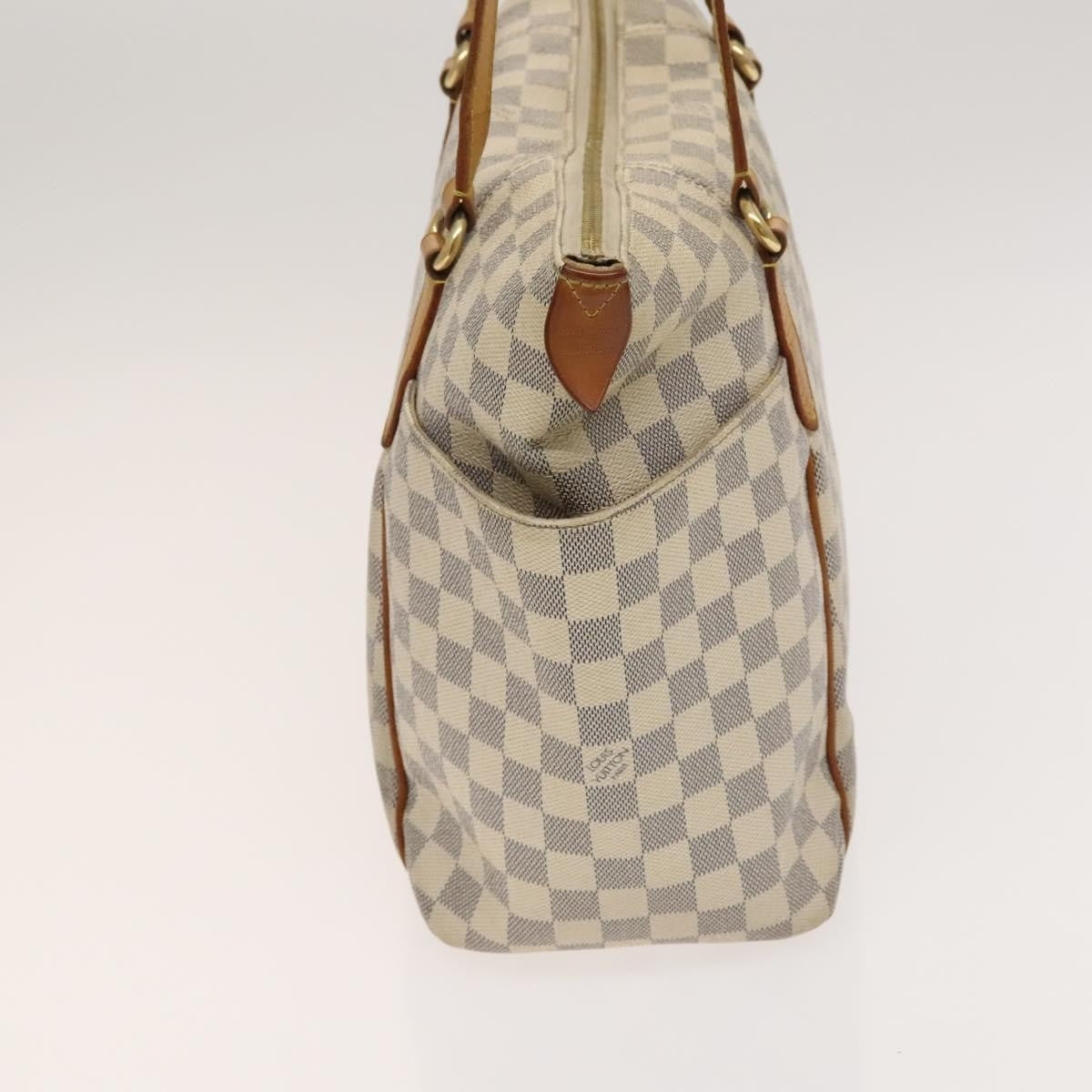 Louis Vuitton Totally Handbag Damier azur, WHITE, CANVAS, Tote bag
