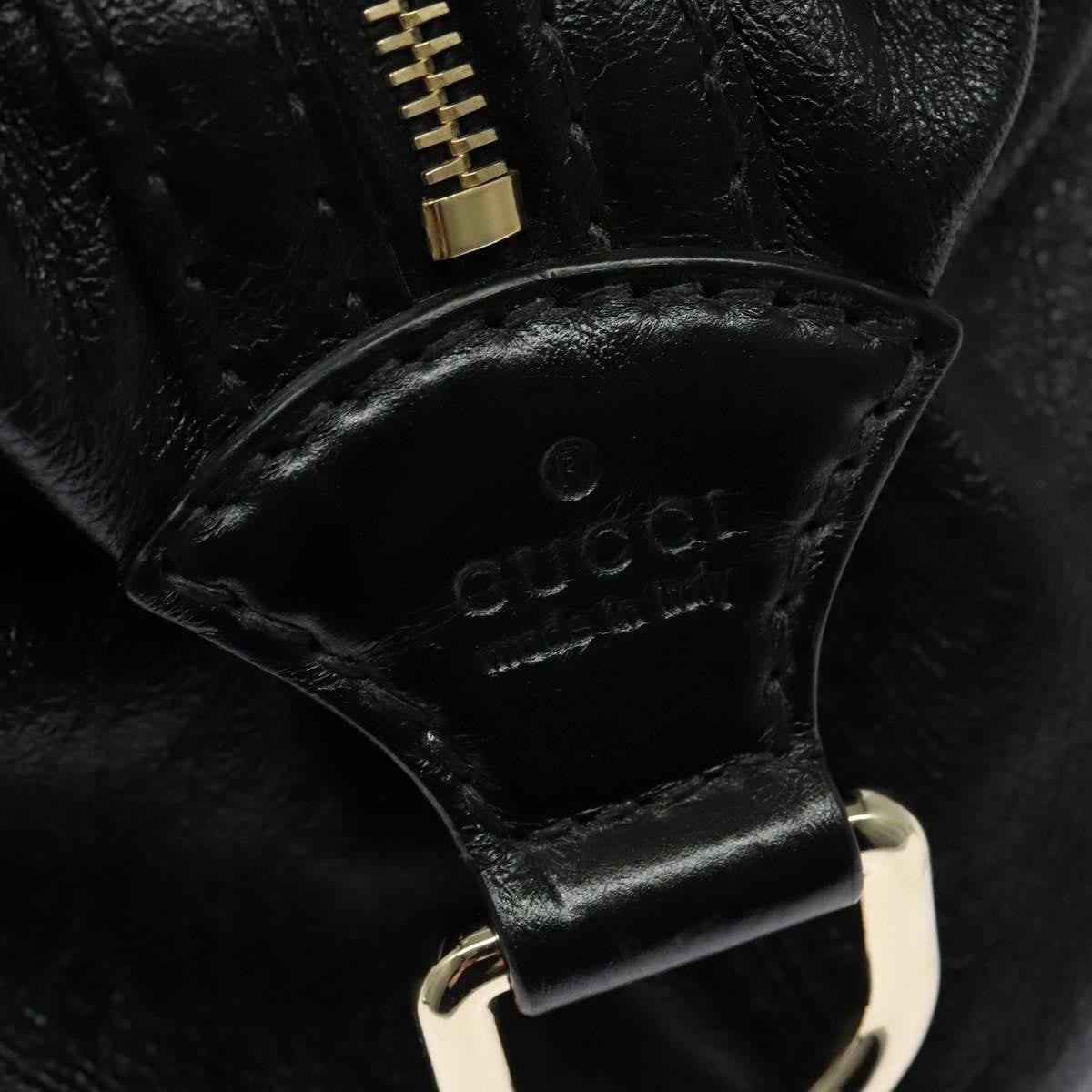Gucci Nail Boston Bag Leather, BLACK, LEATHER, Travel bag