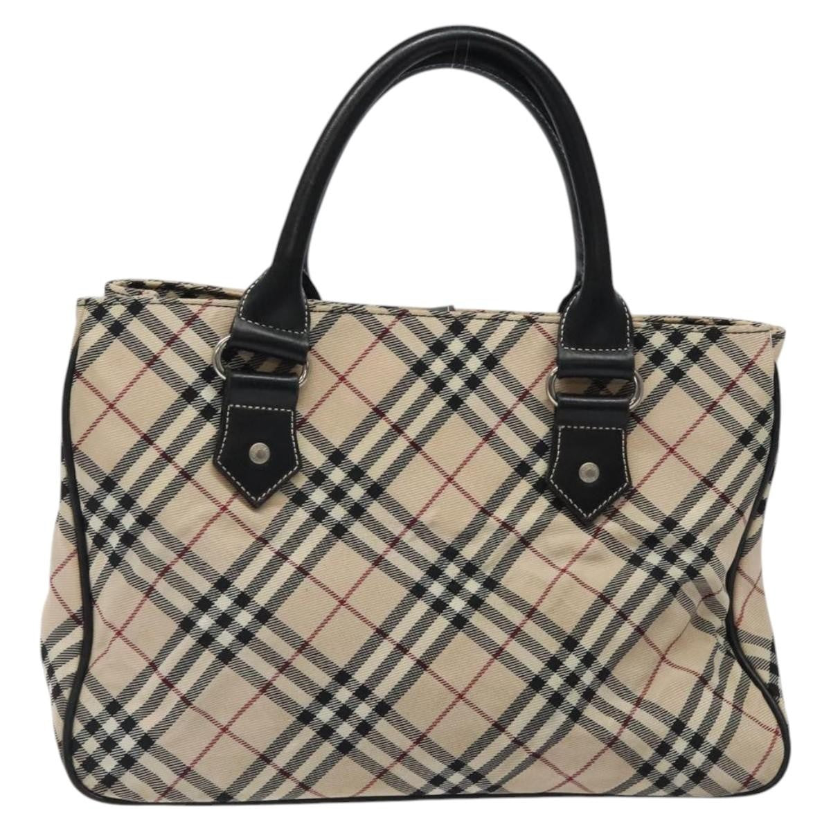 Burberry Nova Check Handbag Nylon, BEIGE, NYLON, Handbag