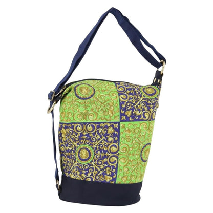 Versace Vintage Shoulder Bag Cotton, GREEN, COTTON, Shoulder bag