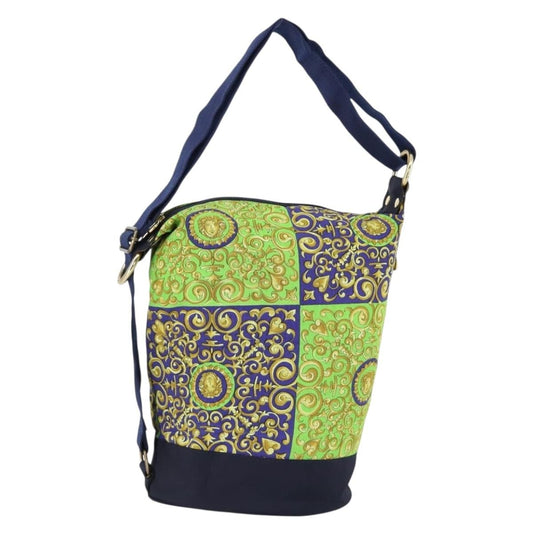 Versace Vintage Shoulder Bag Cotton, GREEN, COTTON, Shoulder bag