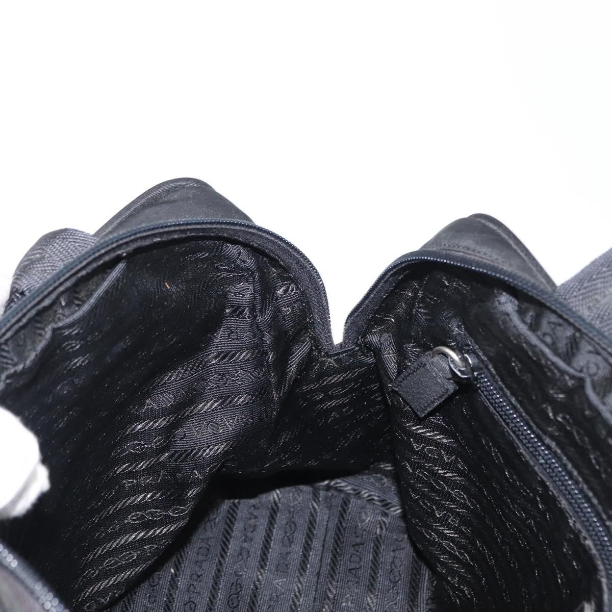 Prada Bowling Shoulder Bag Tessuto, BLACK, NYLON, Shoulder bag