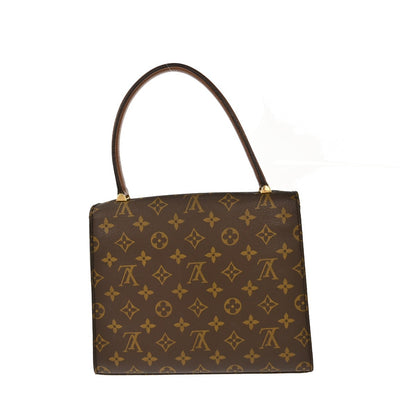 Louis Vuitton Malesherbes Handbag Monogram Canvas, BROWN, CANVAS, Handbag