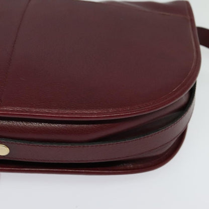Christian Dior CD Shoulder bag Leather, BURGUNDY, LEATHER, Shoulder bag