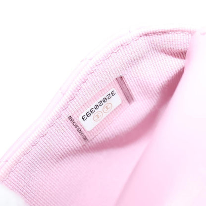 Chanel Flat CC Crossbody Bag Leather, PINK, LEATHER, Crossbody bag