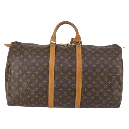 Louis Vuitton Keepall Bag Monogram Canvas, BROWN, CANVAS, Travel bag