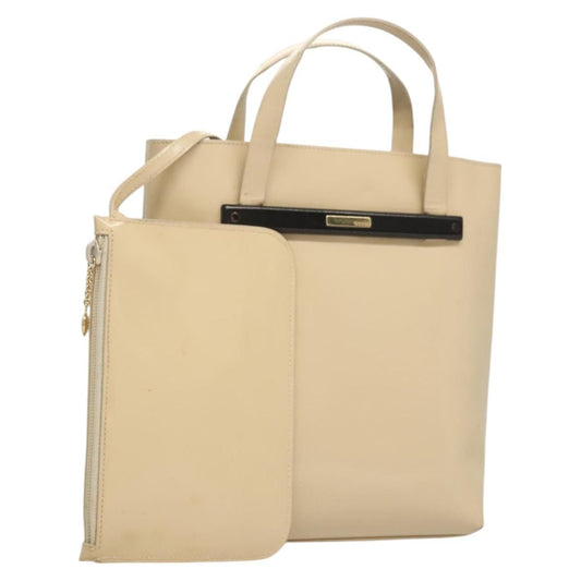 Gucci Vintage Handbag Enamel, BEIGE, PATENT_LEATHER, Handbag