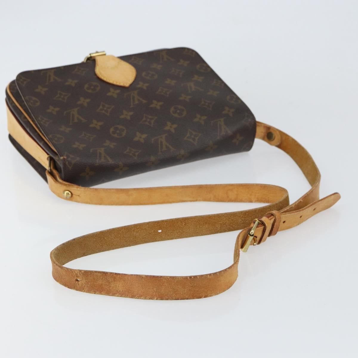 Louis Vuitton Cartouchiere Handbag Monogram Canvas, BROWN, CANVAS, Shoulder bag